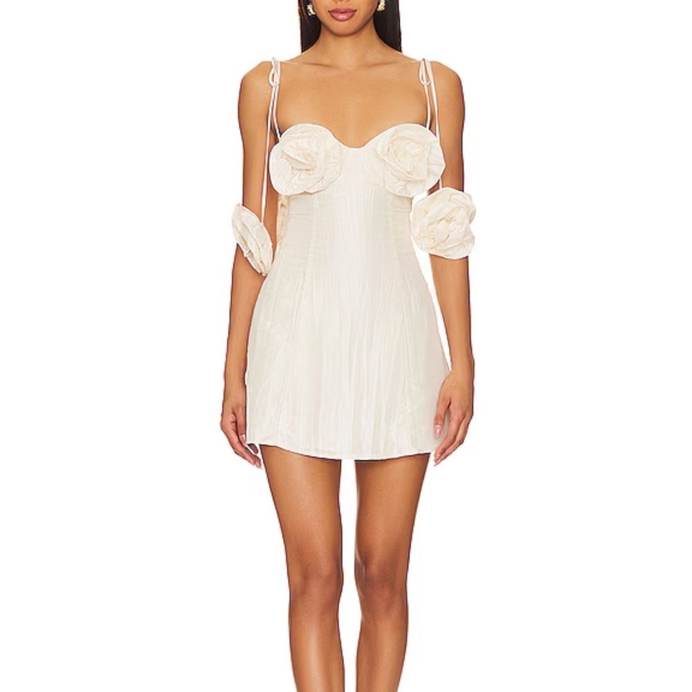 For Love & Lemons Kali Mini Dress White Size S NWT